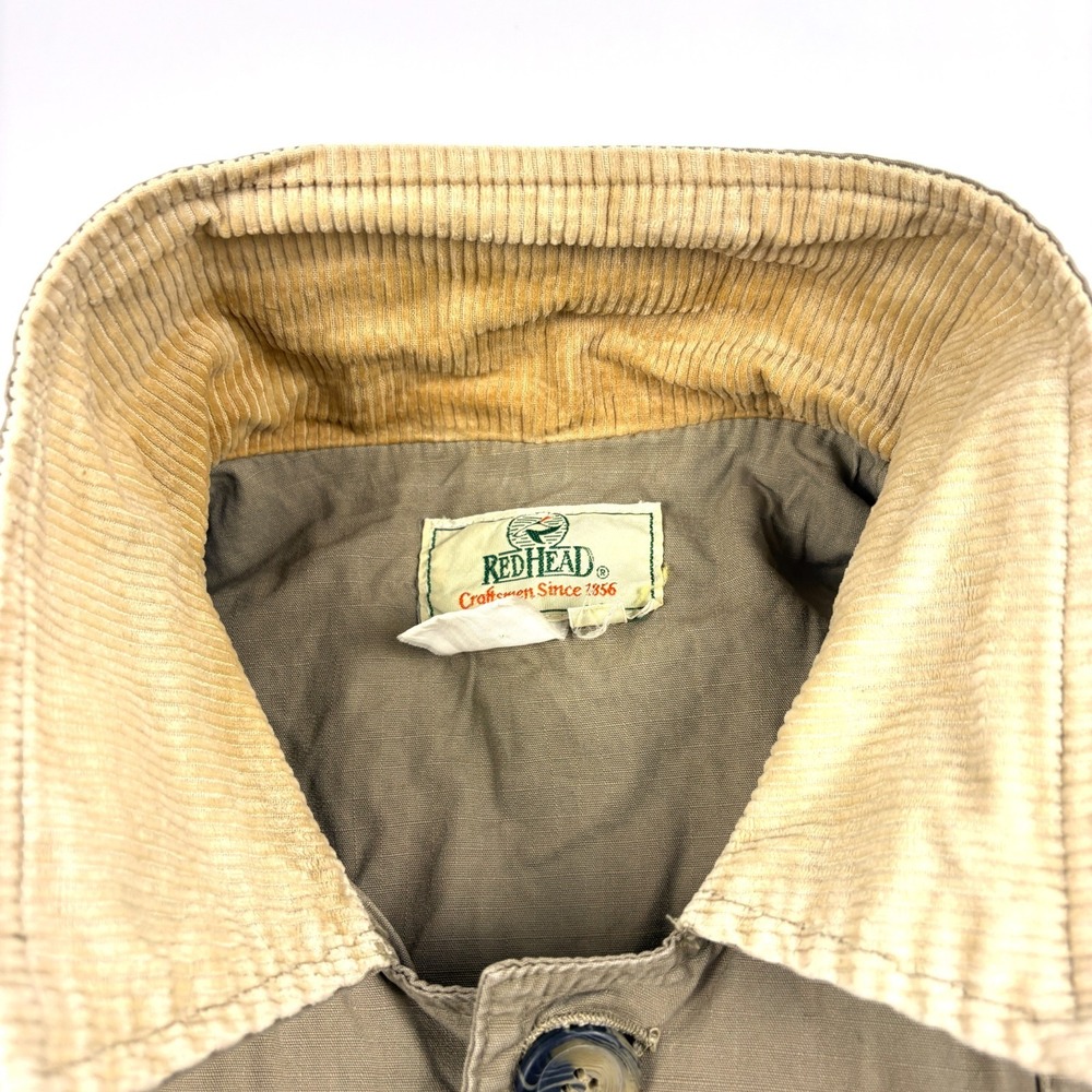 VTG 80s RedHead Saddlerock Bird Hunting Jacket Mens Sz M Tan Side Loading Pouch - Picture 7 of 16